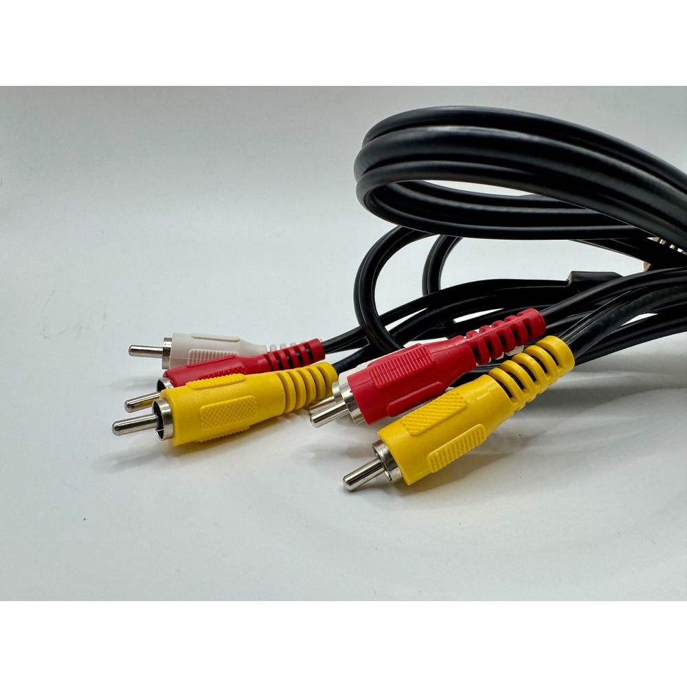 RCA Composite AV Cable 6ft 3 Plug Male to Male‎ Video Audio Red Yellow White